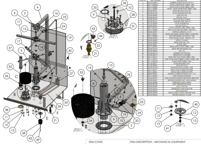 Horeca Parts - Haubenspülmaschine, manuell Hendi 230312 (Turbo 1500)