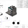 Horeca Parts - Gläserspüler 40x40, manuell, mit Ablaufpumpe Hendi 233016 (Euroline 40)