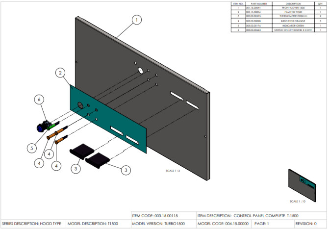 Horeca Parts - Hooded dishwasher, manual, with detergent dispenser Hendi 233061 (Turbo 1500)