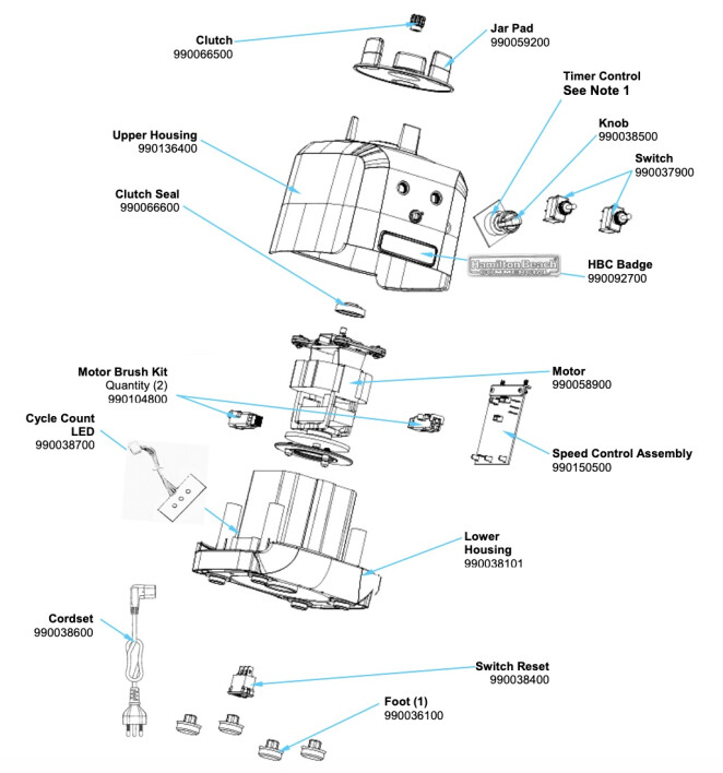 Horeca Parts - Blender Hamilton Beach HBF500