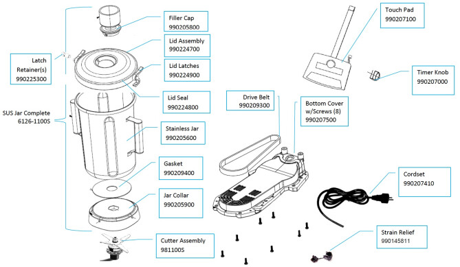 Horeca Parts - Blender Hamilton Beach HBF1100S