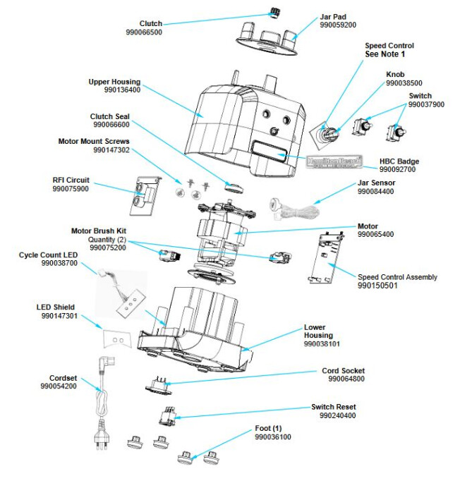 Horeca Parts - Hamilton Beach HBF500S-CE Mixer