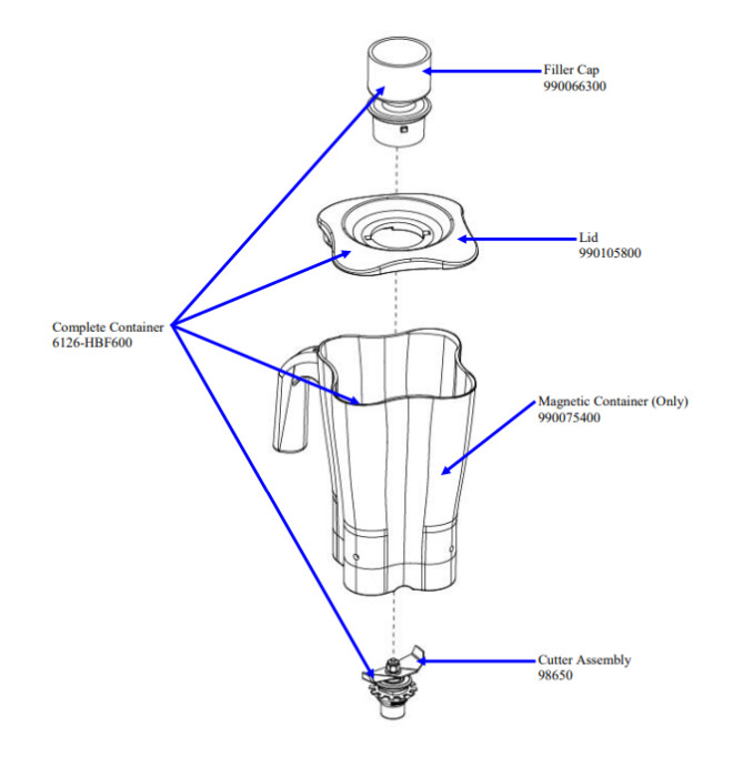 Horeca Parts - Blender Hamilton Beach HBF600-CE