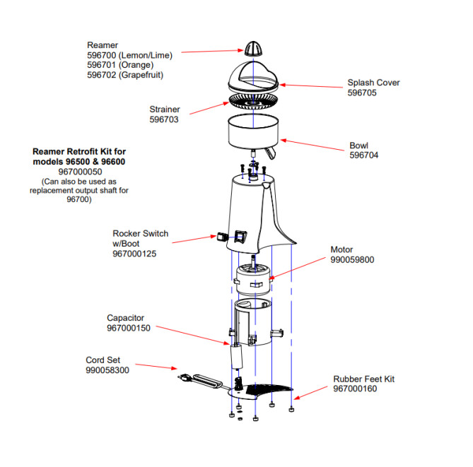 Horeca Parts - Citrus juicer electric Hamilton beach 96700