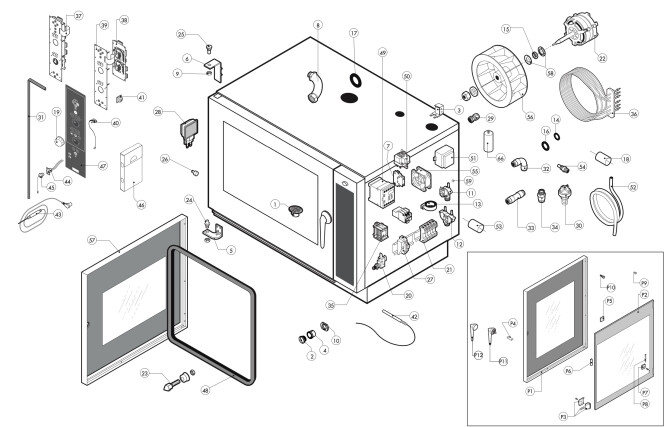 Horeca Parts - Piec konwekcyjno-parowy Lainox CVE024S