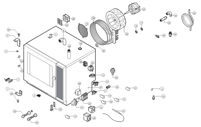 Horeca Parts - Piec konwekcyjno-parowy Lainox KVE061S