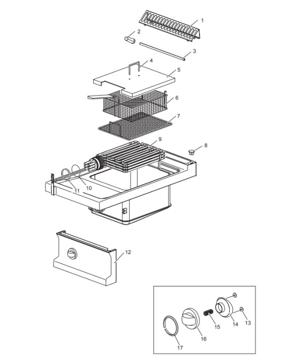 Horeca Parts - Elektro-Friteuse MBM 13 L EF477