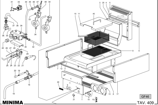 Horeca Parts - Fryer gas MBM 8L GF46