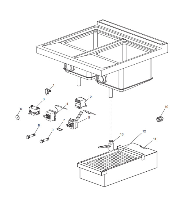 Horeca Parts - Frytownica elektryczna MBM 2x13L MG7EF777