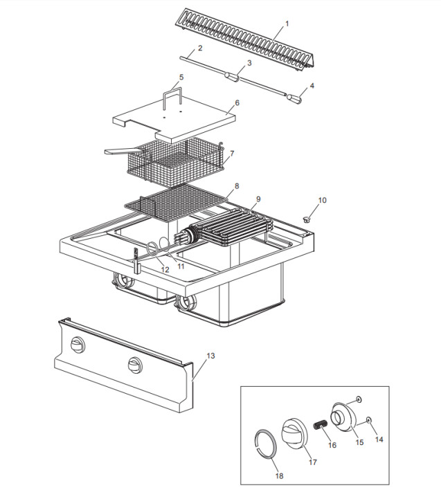 Horeca Parts - Fritéza Elektrická  MBM 2x13L MG7EF777