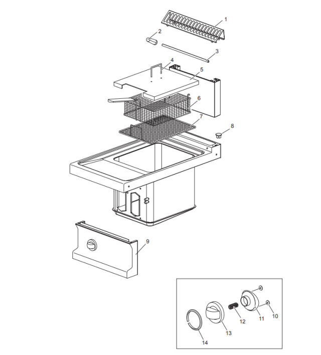 Horeca Parts - Frytownica gazowa MBM 1x14L MG7GF477