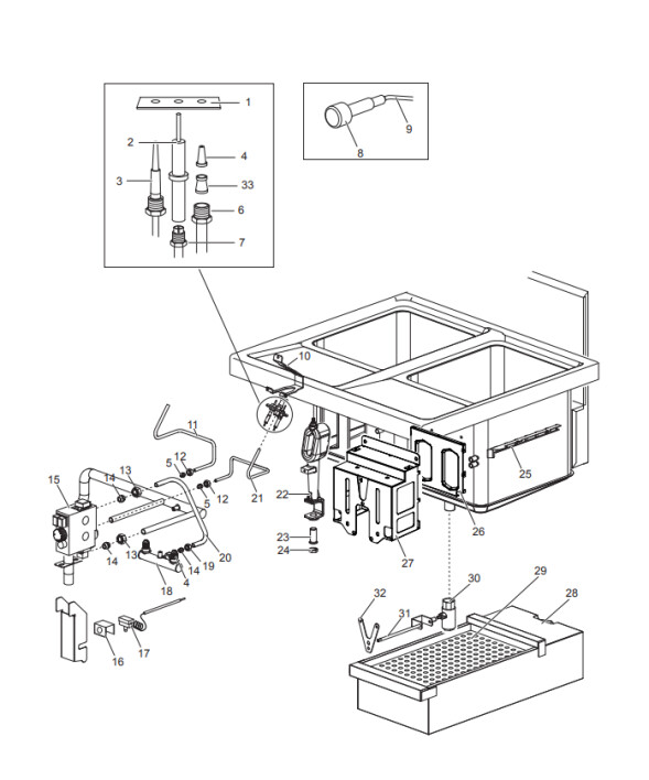 Horeca Parts - Fritéza Plynová MBM 2x14L MG7GF777