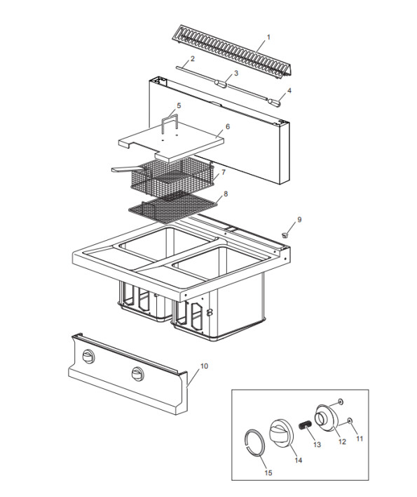 Horeca Parts - Fryer gas MBM 2x14L MG7GF777