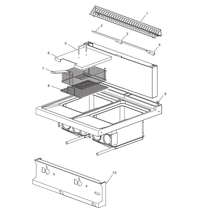 Horeca Parts - Gas-Fritteuse MBM 2x9 L MG7GF777TS