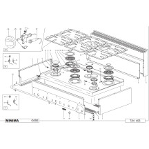 Horeca Parts - Plynový stolní sporák MBM M600 - G6S6