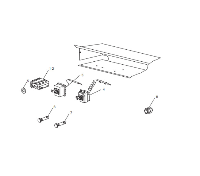 Horeca Parts - Electrical kitchen MBM 6 with round plates on a base on 3 sides closed Magistra line 700- MG7E6A77