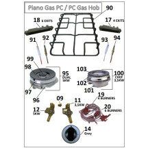 Horeca Parts - Aragaz pe gaz cu cuptor, cu 6 arzătoare Revolution 226452