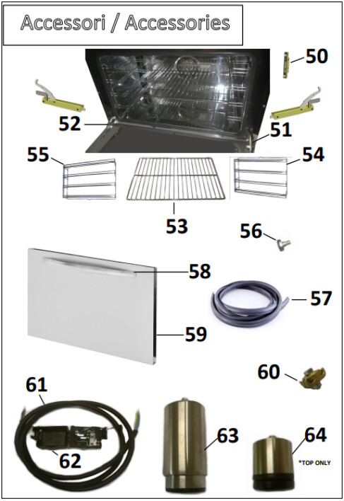 Horeca Parts - Gasherd mit Backofen, 6-flammig Revolution 226452