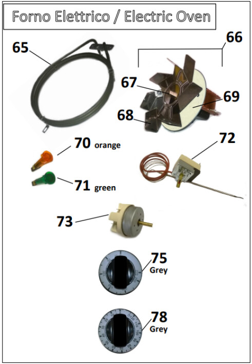 Horeca Parts - Kuchnia gazowa z piekarnikiem, 6-palnikowa Revolution 226452