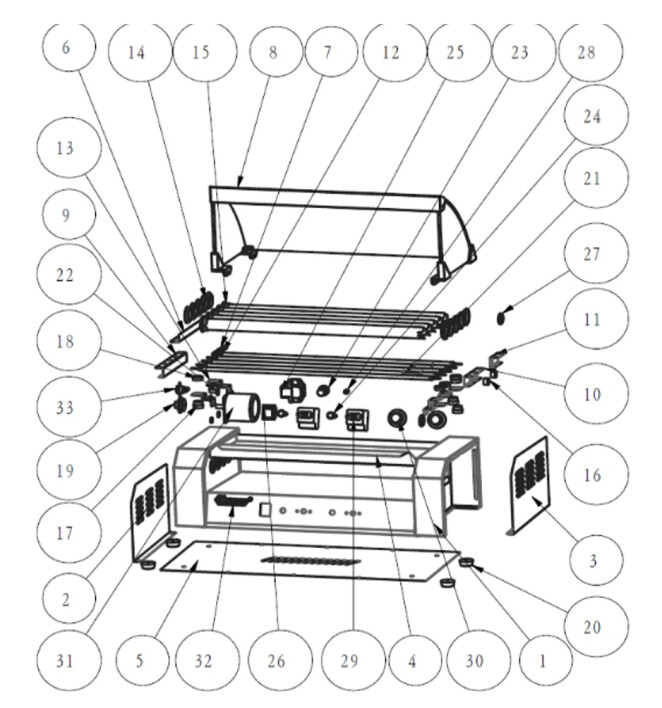 Horeca Parts - Ohřívač klobás se 7 válečky Revolution 268513