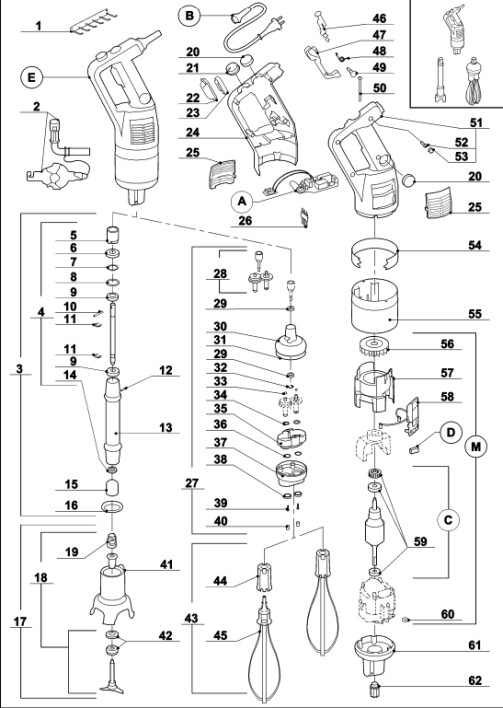 Horeca Parts - Mikser ręczny Robot Coupe CMP 250 Combi