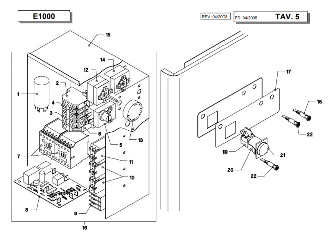 Horeca Parts - Dishwasher Gastronomic Silanos E1000