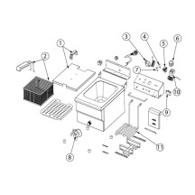 Horeca Parts - Frigider unic cu robinet, V 8 l, P 3 kW Stalgast 746096