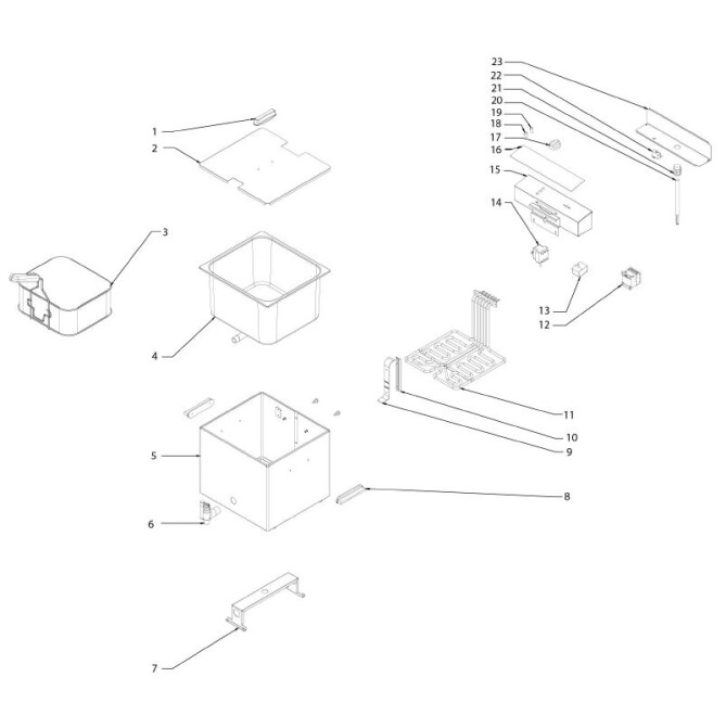 Horeca Parts - Frytownica nastawna z kranem 12 l Stalgast 777333