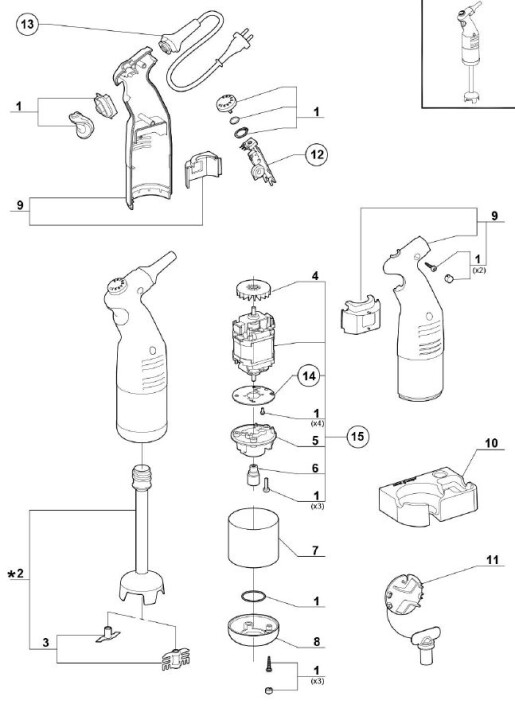 Horeca Parts - MicroMix Handmixer Stalgast (711151)