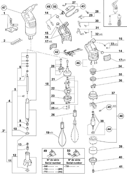 Horeca Parts - Handmixer Robot Coupe MP 350 COMBI ULTRA