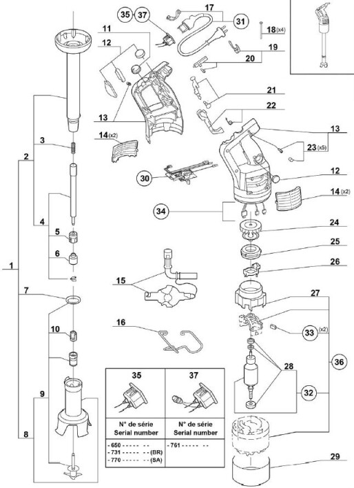 Horeca Parts - Mikser ręczny Robot Coupe MP 350 V.V