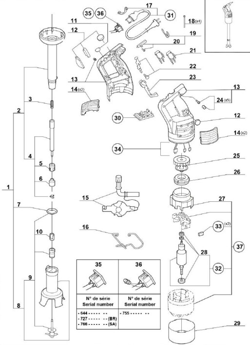 Horeca Parts - Mikser ręczny Robot Coupe MP 450 ULTRA