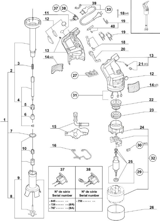 Horeca Parts - Ruční mixér MP 550 Ultra Stalgast (711550)