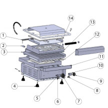 Horeca Parts - Kontaktní gril, Potis, PK 2745, Stalgast 777645