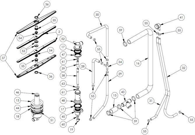 Horeca Parts - Geschirrspüler Stalgast 801505