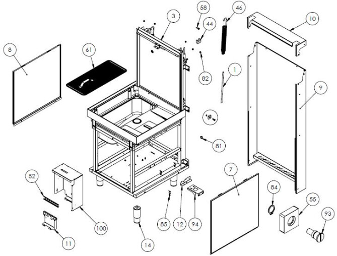 Horeca Parts - Geschirrspüler-Brühmaschine Stalgast 803035