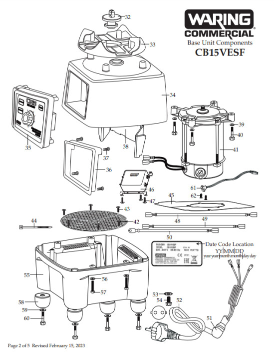 Horeca Parts - Блендер Waring Commercial CB15VESF