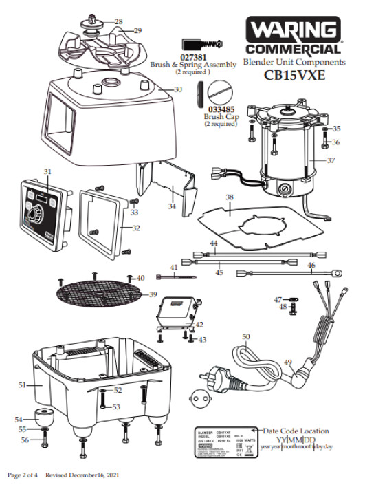 Horeca Parts - Блендер Waring Commercial CB15VXE