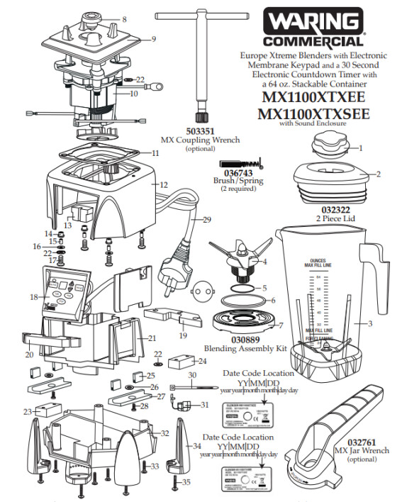 Horeca Parts - Mixér Waring Commercial MX1100XTXEE