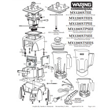 Horeca Parts - Mixer Waring Commercial MX1200XTE