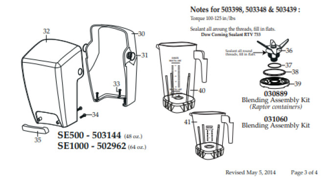 Horeca Parts - Блендер Waring Commercial MX1200XTE