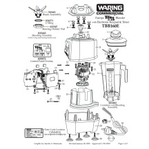 Horeca Parts - Waring Gewerblicher Mixer TBB160E