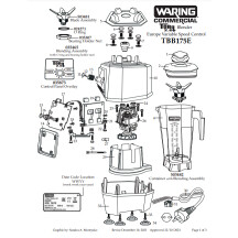 Horeca Parts - Waring Gewerblicher Mixer TBB175E