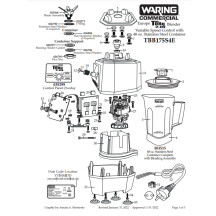 Horeca Parts - Waring Gewerblicher Mixer TBB175S4E