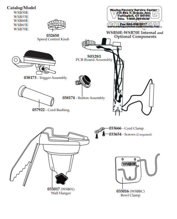 Horeca Parts - Waring Komerční mixér WSB55E