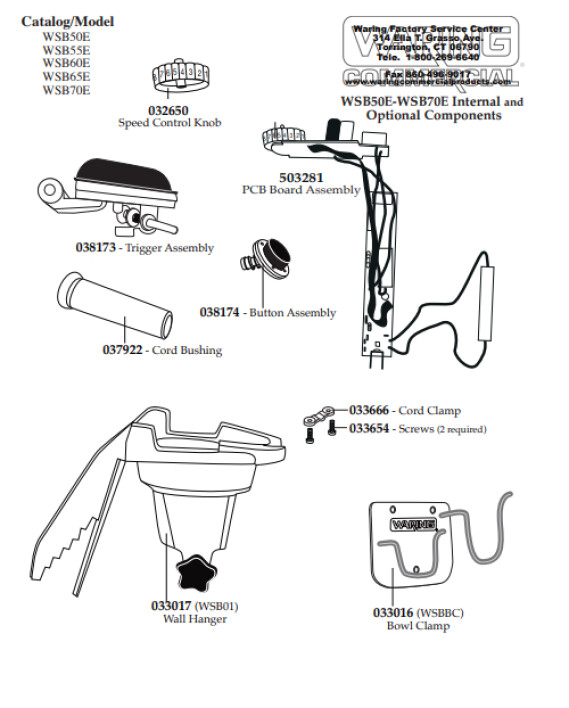 Horeca Parts - Waring Komerční mixér WSB60E