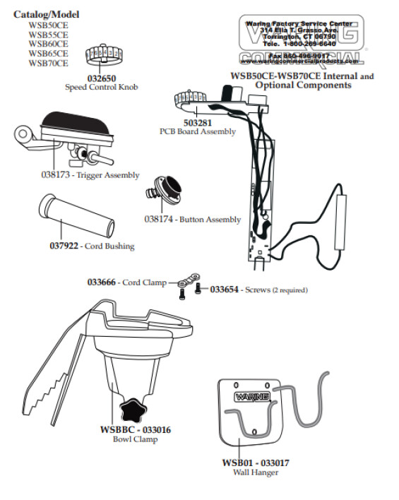 Horeca Parts - Waring Komerční mixér WSB70CE