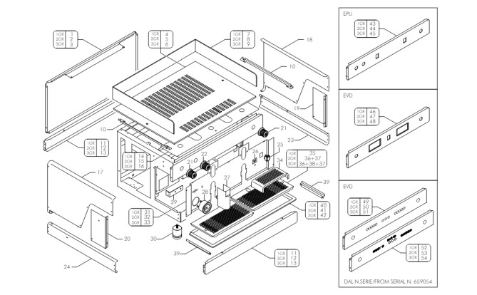 Horeca Parts - Kolbenkaffeemaschine Wega Pegaso