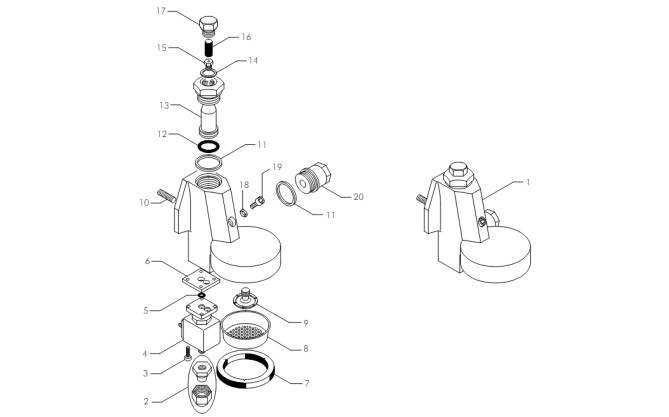 Horeca Parts - Kolbenkaffeemaschine Wega Pegaso