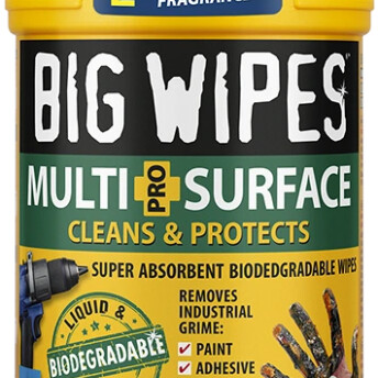 Horeca Parts - Big Wipes - Ściereczki czyszczące zielone Antiviral Multi-Surface Bio Pro+, 80 sztuk